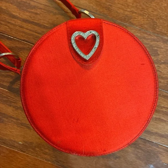 Love Moschino Red Heart Crystal Accent Women's Bag - fair condition - Picture 6 of 8